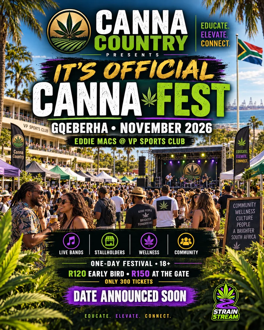 Canna Fest Gqeberha community festival artwork