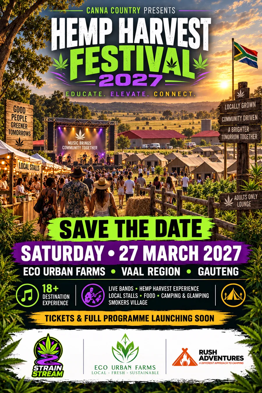 Hemp Harvest Festival Gauteng farm-style event artwork